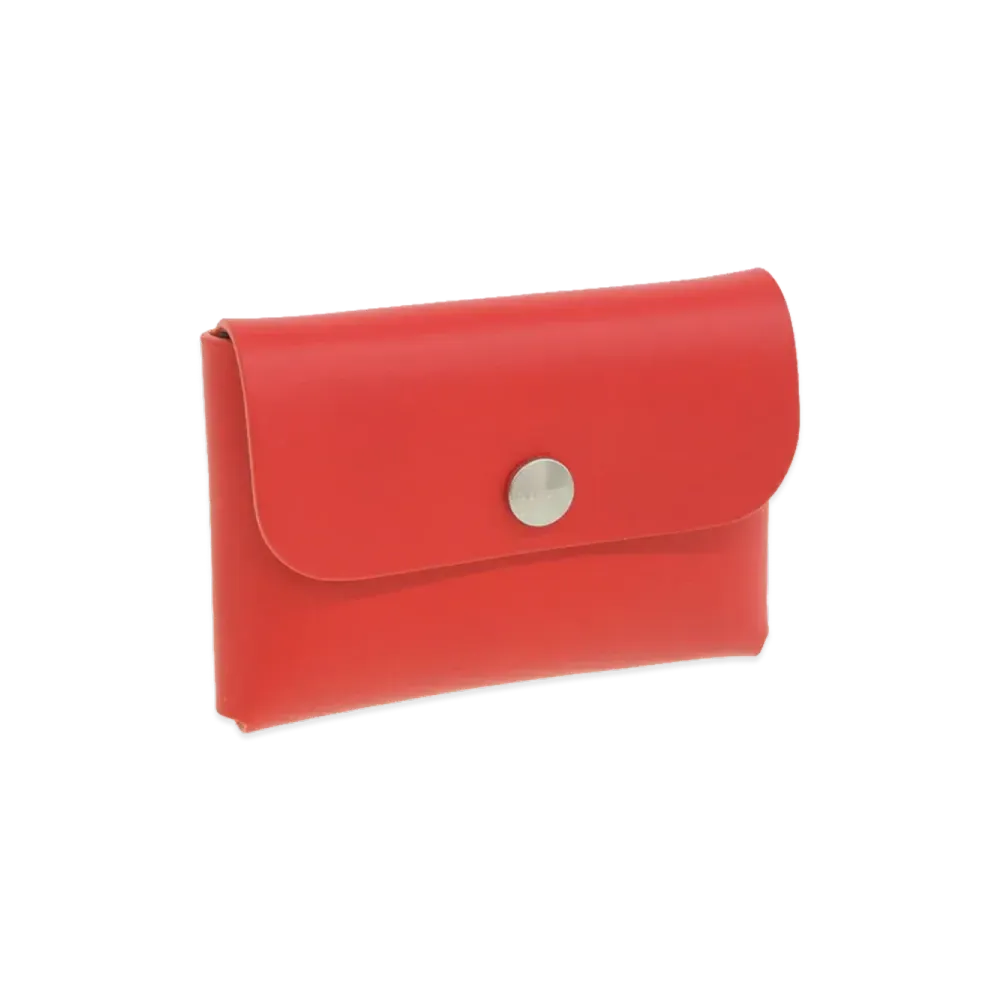 IL BISONTE Women's Coin Case "Red"