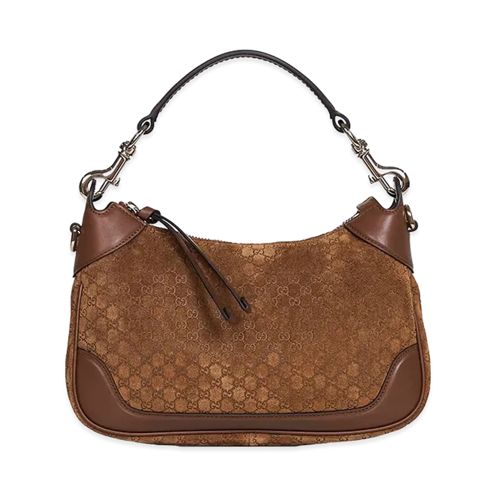 GUCCI Women's Suede Handbag "Camel"