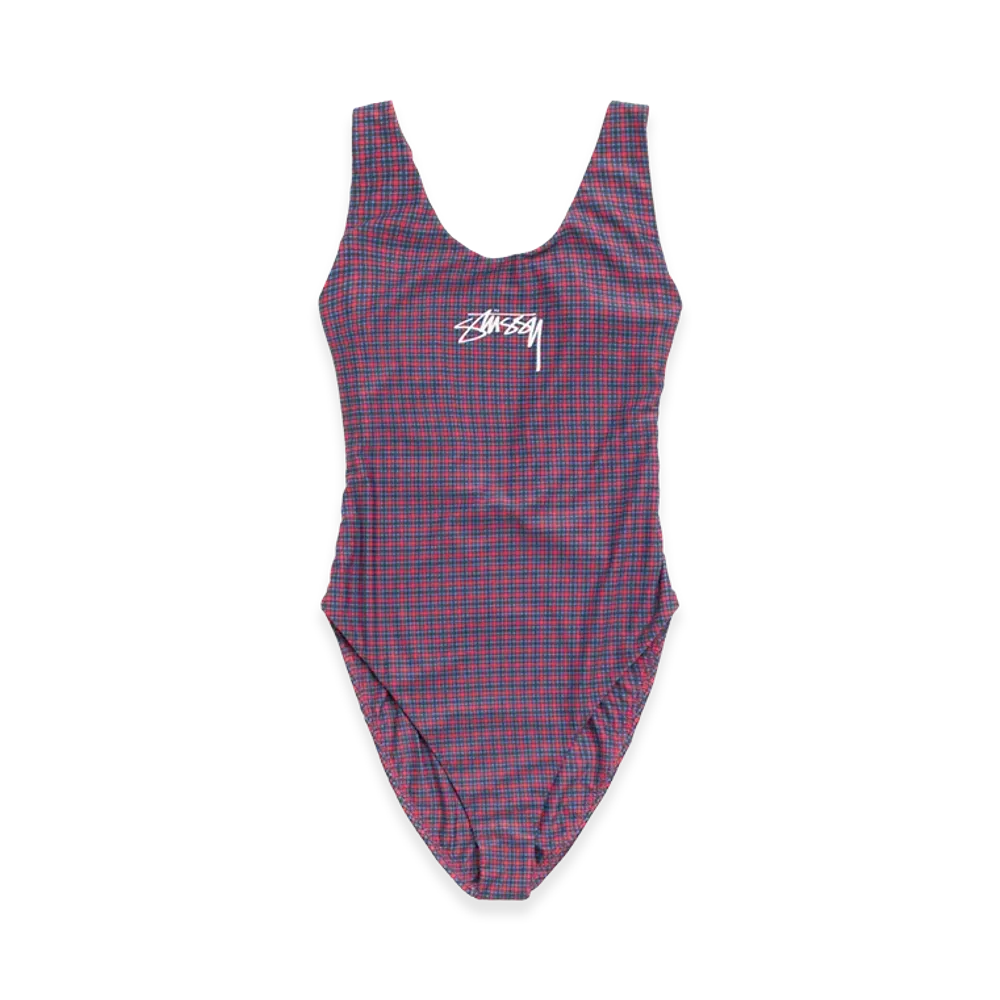 Stussy Women's Surf Stock One Piece Swimsuit "Plaid"