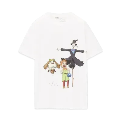 LOEWE x Howl's Moving Castle Heen, Markl and Turnip Head T-shirt In Cotton "White"