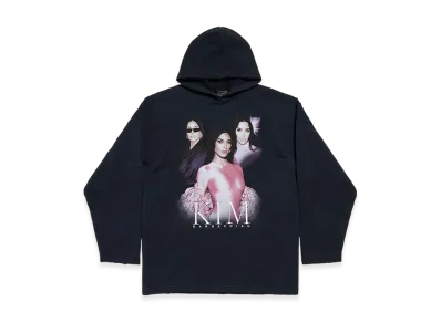 BALENCIAGA Kim K No Rib Hoodie "Fade Black"
