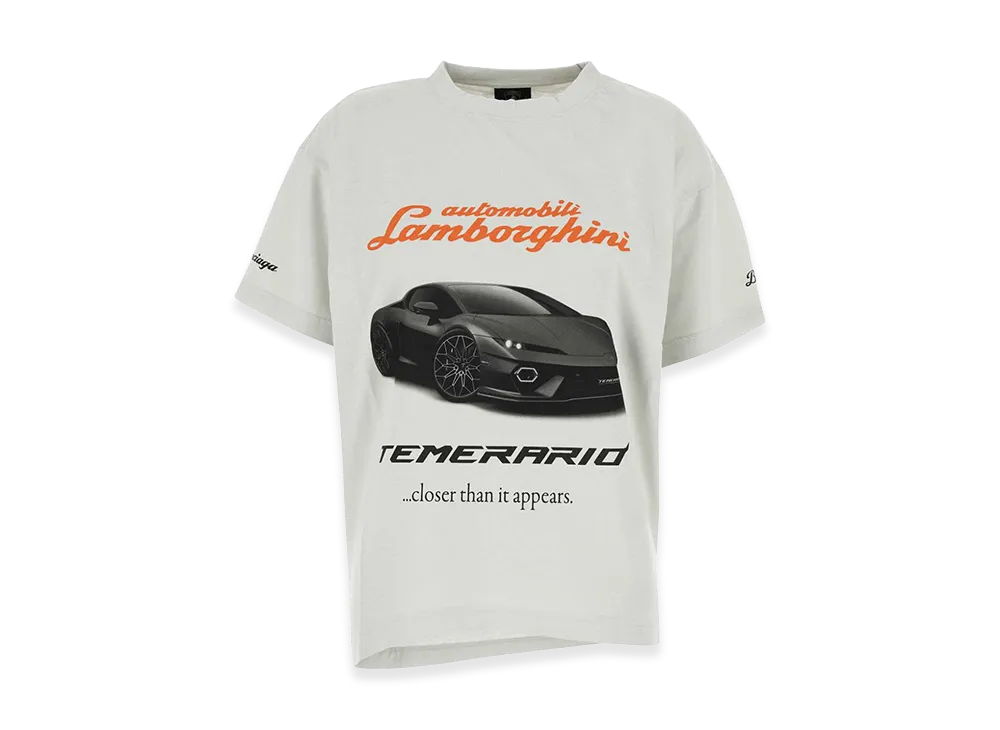 BALENCIAGA Women's Cotton X Automobili Lamborghini Oversize T-Shirt "Grey"