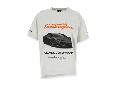 BALENCIAGA Women's Cotton X Automobili Lamborghini Oversize T-Shirt "Grey"