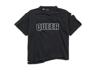 BALENCIAGA Queer Typo Boxy T-Shirt "Fade Black"