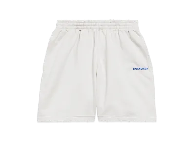 BALENCIAGA Men's Back Shorts "Dirty Effect White/Blue"