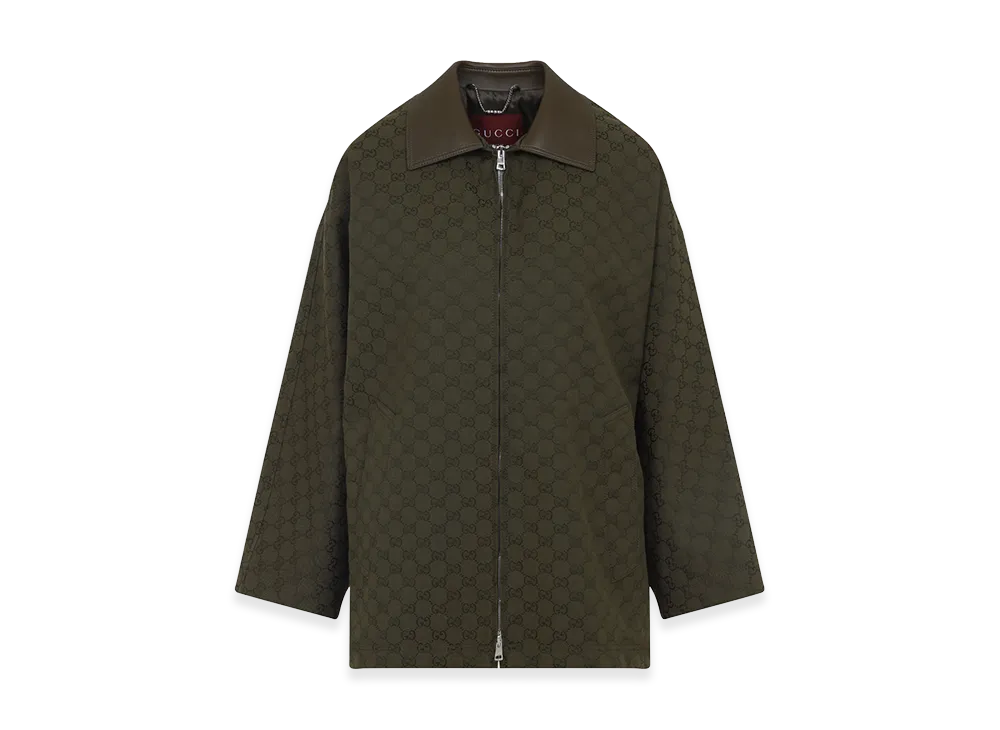 GUCCI Women's GG Cotton Jacket "Green"