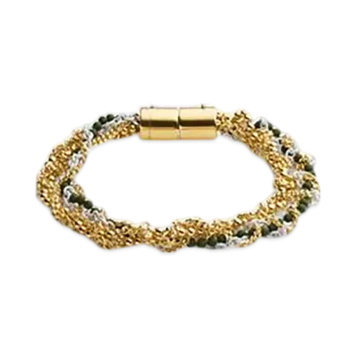 Bottega Veneta Braid Bracelet "Dark Green"