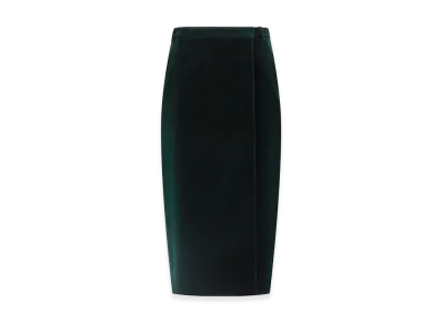 Saint Laurent Women's Velvet Skirt "Green"