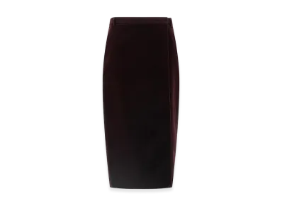 Saint Laurent Women's Velvet Skirt "Bordeaux"
