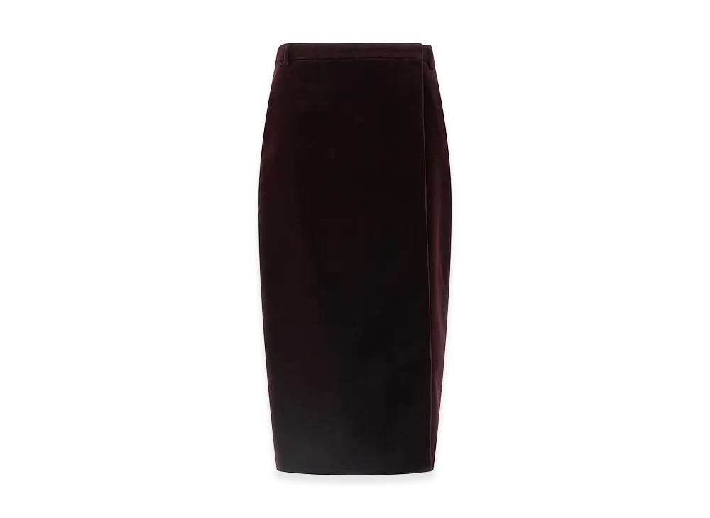 Saint Laurent Women's Velvet Skirt "Bordeaux"