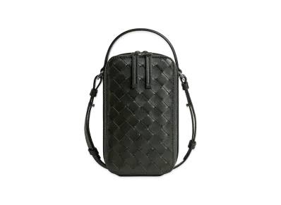 Bottega Veneta Getaway Phone Pouch "Dark Green"