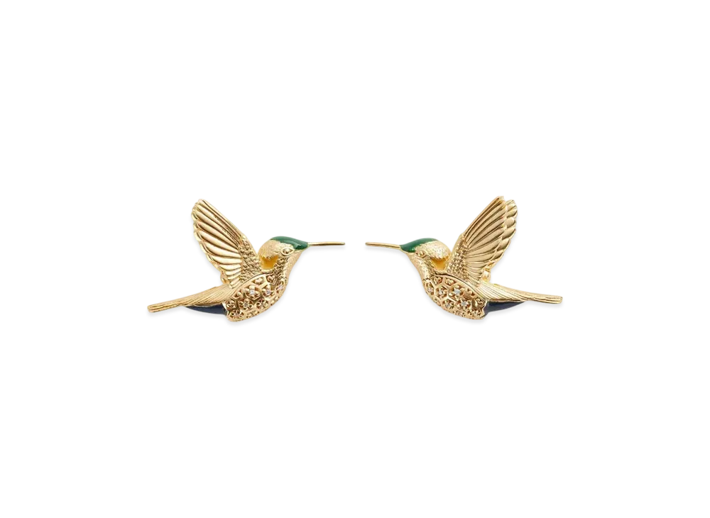 Bottega Veneta Colibri Earrings "White/Navy"