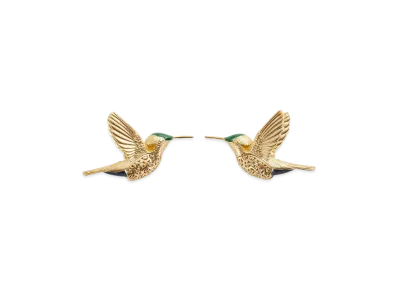 Bottega Veneta Colibri Earrings "White/Navy"