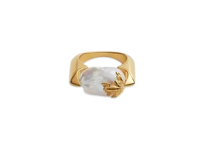Bottega Veneta Rana Pearl Ring "White"