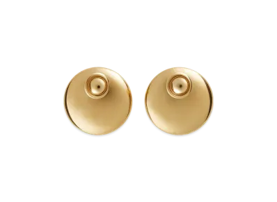 Bottega Veneta Large Concave Earrings "Yellow Gold"