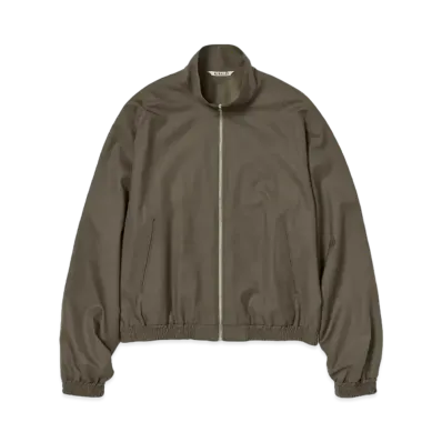 AURALEE Super Fine Tropical Wool Zip Blouson "Dark Khaki"