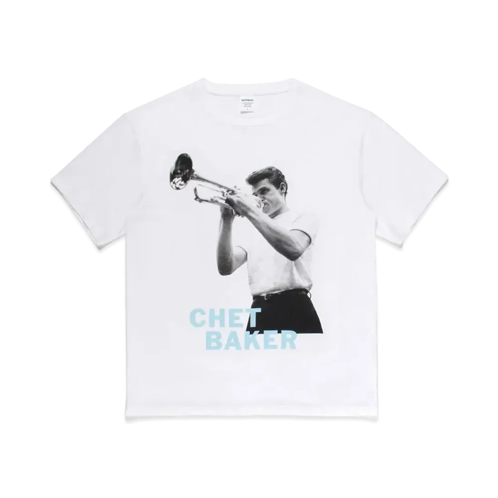 WACKO MARIA CHET BAKER / WASHED HEAVY WEIGHT T-SHIRT #2 "White"