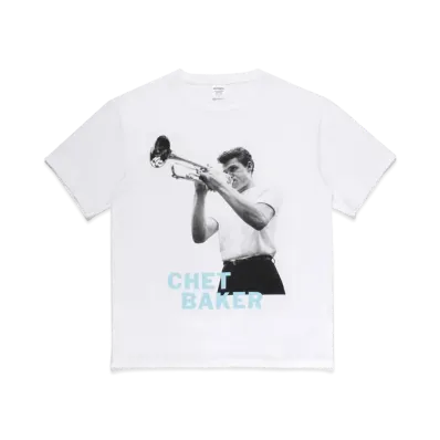 WACKO MARIA CHET BAKER / WASHED HEAVY WEIGHT T-SHIRT #2 "White"