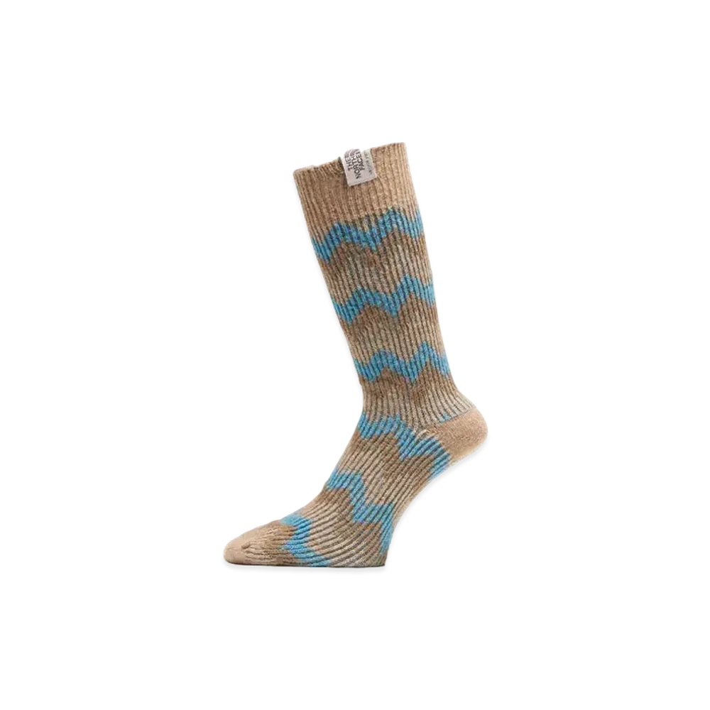 The North Face Nordic Wool Crew "Kelp Tan x Mountain Blue"