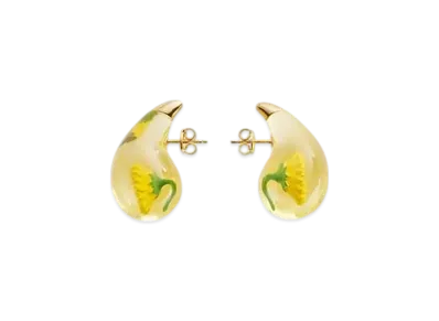 Bottega Veneta Small Drop Earrings "Buttermilk/Pollen"