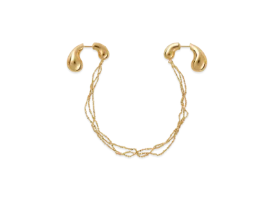 Bottega Veneta Mini Drop Chain Earrings "Yellow Gold"