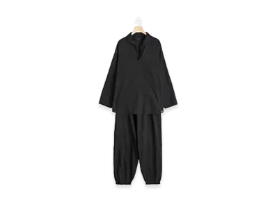 COMOLI KHADI Cotton Pajamas "Black"