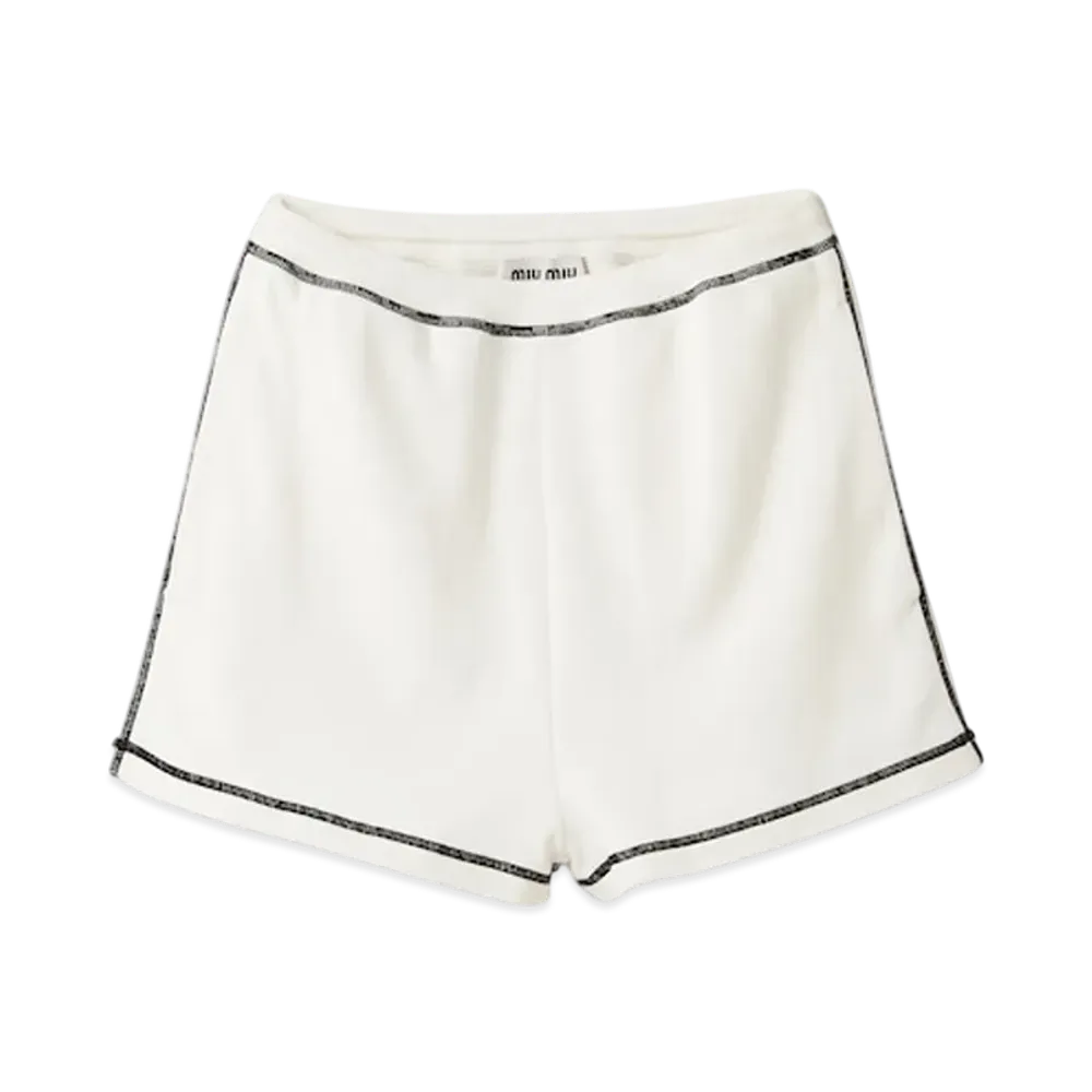MIU MIU Women's Cotton Shorts "White/Black"