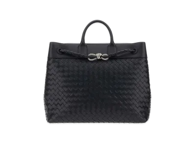 Bottega Veneta Leather Andiamo Travel Bag "Midnight Blue"