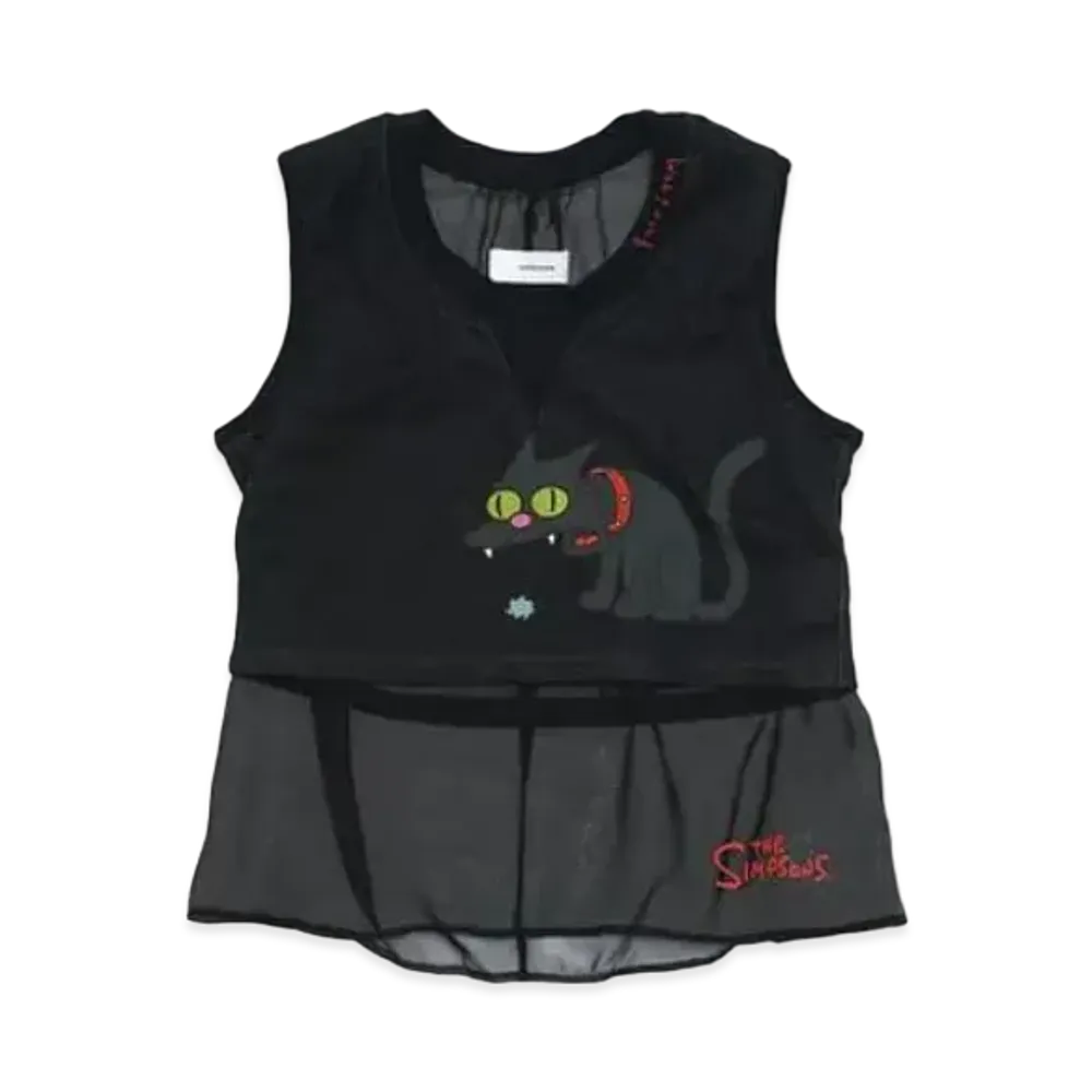 FACETASM The Simpsons Cat Tank Top "Black"