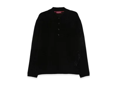 GUCCI Crochet Polo Shirt "Black"