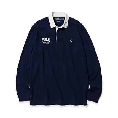 BEAMS x Polo Ralph LS Rugby Shirt "Newport Navy"