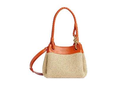 Bottega Veneta Small Parachute "Natural/Burnt Orange"