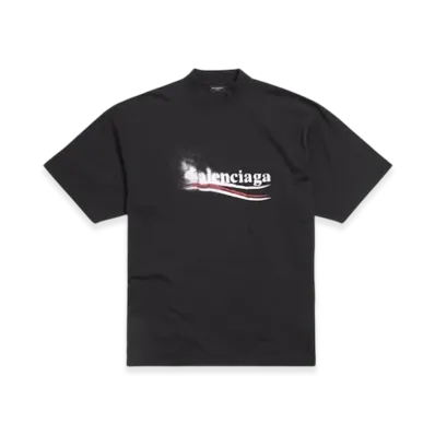BALENCIAGA Political Stencil T-Shirt Medium Fit "Black"