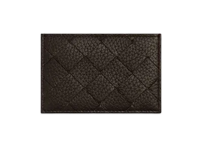 Bottega Veneta Intrecciato Credit Card Case "Fondente"