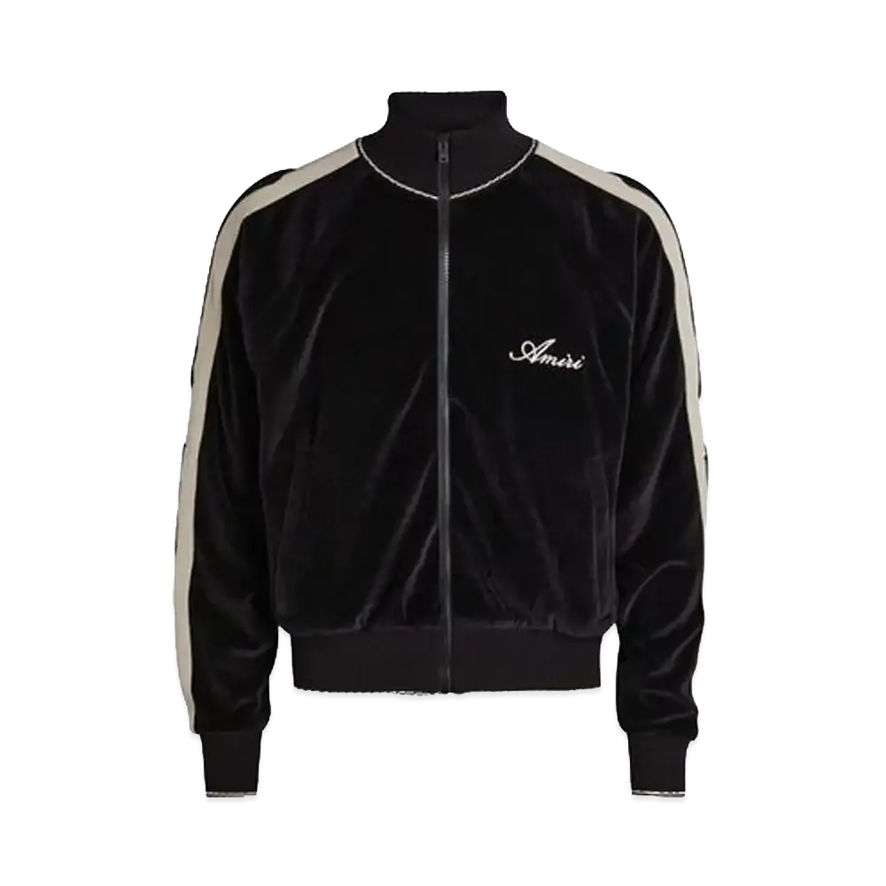 AMIRI Bones Velour Track Jacket "Black"