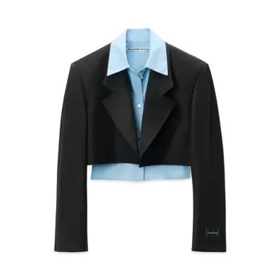 Alexander Wang Prestyle Dickie Cropped Blazer "Black"
