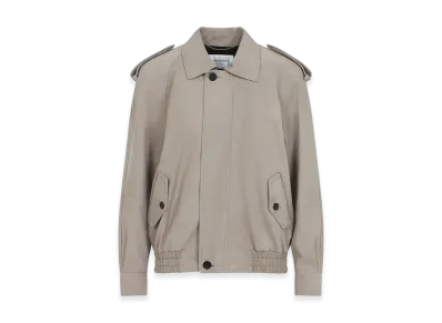 Saint Laurent Women's Suede Calf Leather Jacket "Beige/Tan"