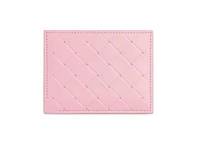 Bottega Veneta Intrecciato Stamp Credit Card Case "Rose"