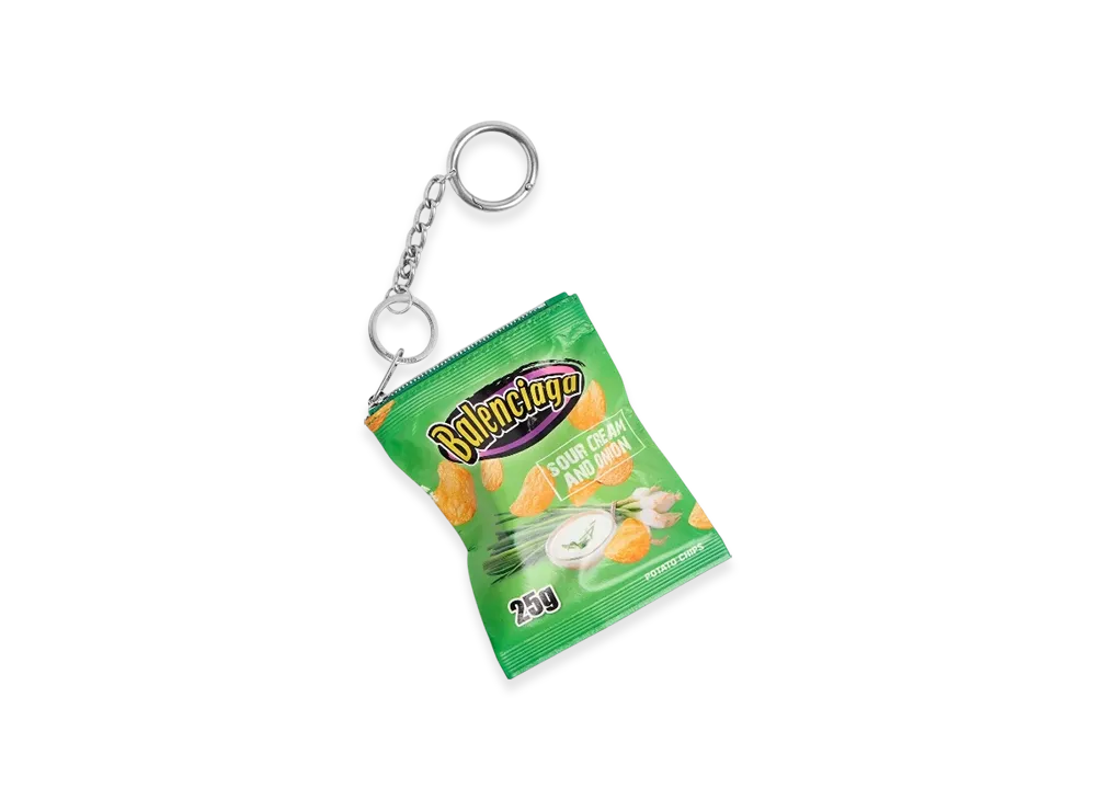 バレンシアガ キーリング CHIPS チャーム　イエロー Charm/keychain Chips in Yellow | Balenciaga US