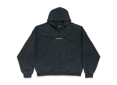 BALENCIAGA BALENCIAGA Back Polo Hoodie "Faded Black/White"