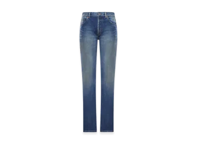 Saint Laurent Women's Straight Leg Denim Jeans "Blue"