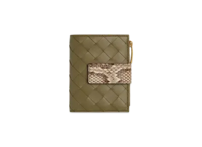 Bottega Veneta Tag Small Bi-Fold Wallet Japan Exclusive "Ecru/Glacier"