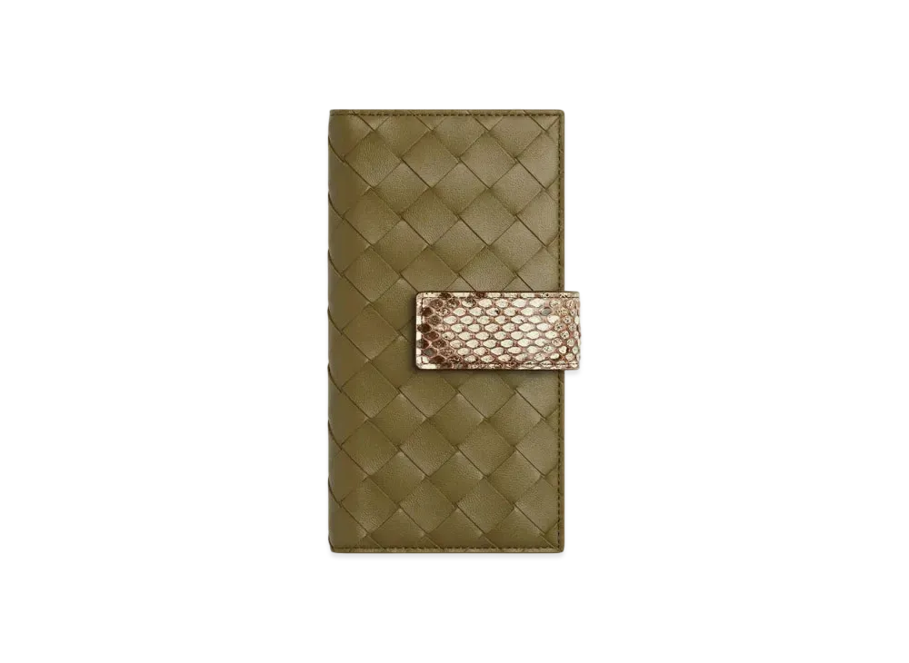 Bottega Veneta Tag Long Wallet Japan Exclusive "Algae/Rock/Bone/Fondant/Drizzle"
