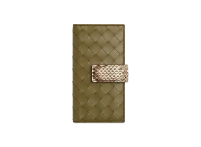 Bottega Veneta Tag Long Wallet Japan Exclusive "Algae/Rock/Bone/Fondant/Drizzle"