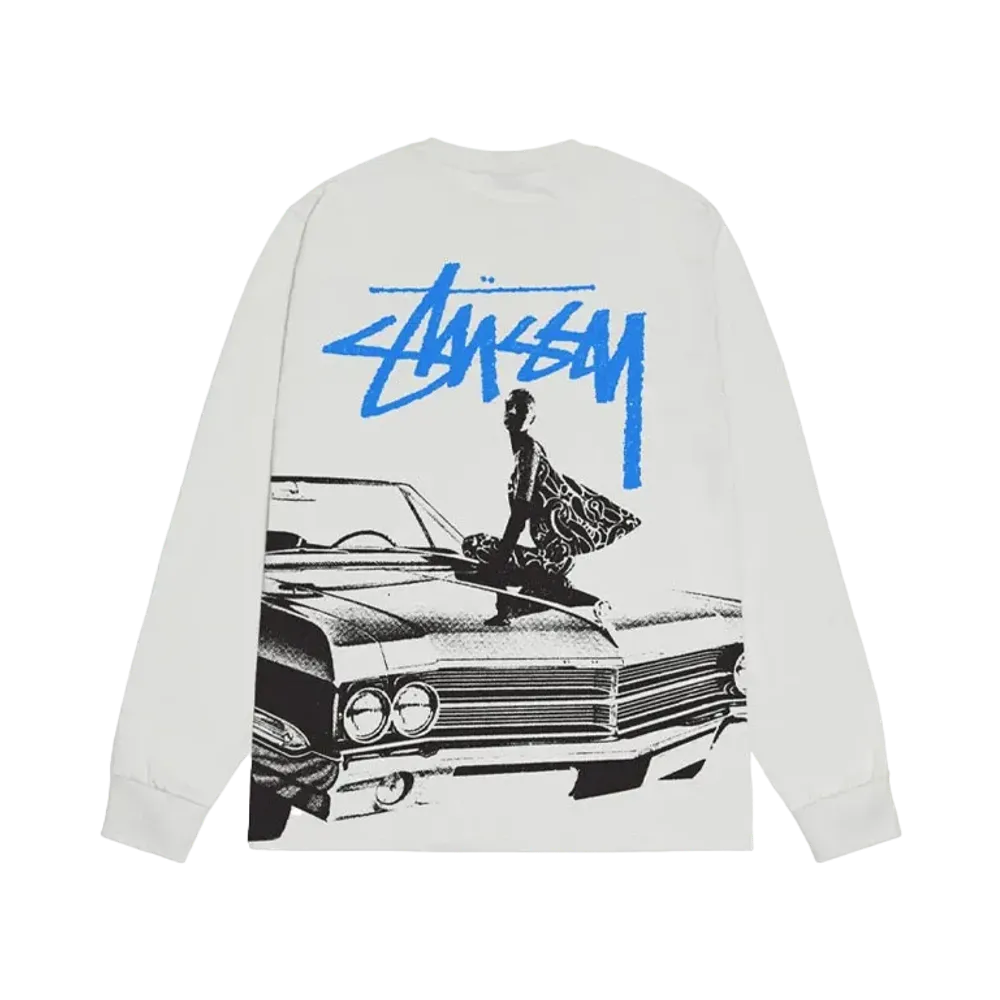 Stussy Beat Crazy LS Tee "Fog"