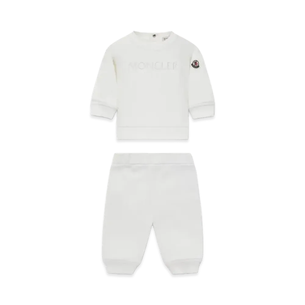 MONCLER Kids Sweatshirt And Pant Set "White"