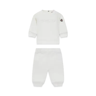 MONCLER Kids Sweatshirt And Pant Set "White"
