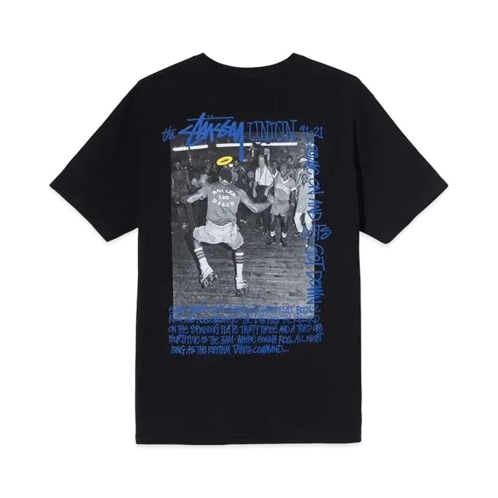Stussy × Union 30TH Roller Disco Tee "Black"