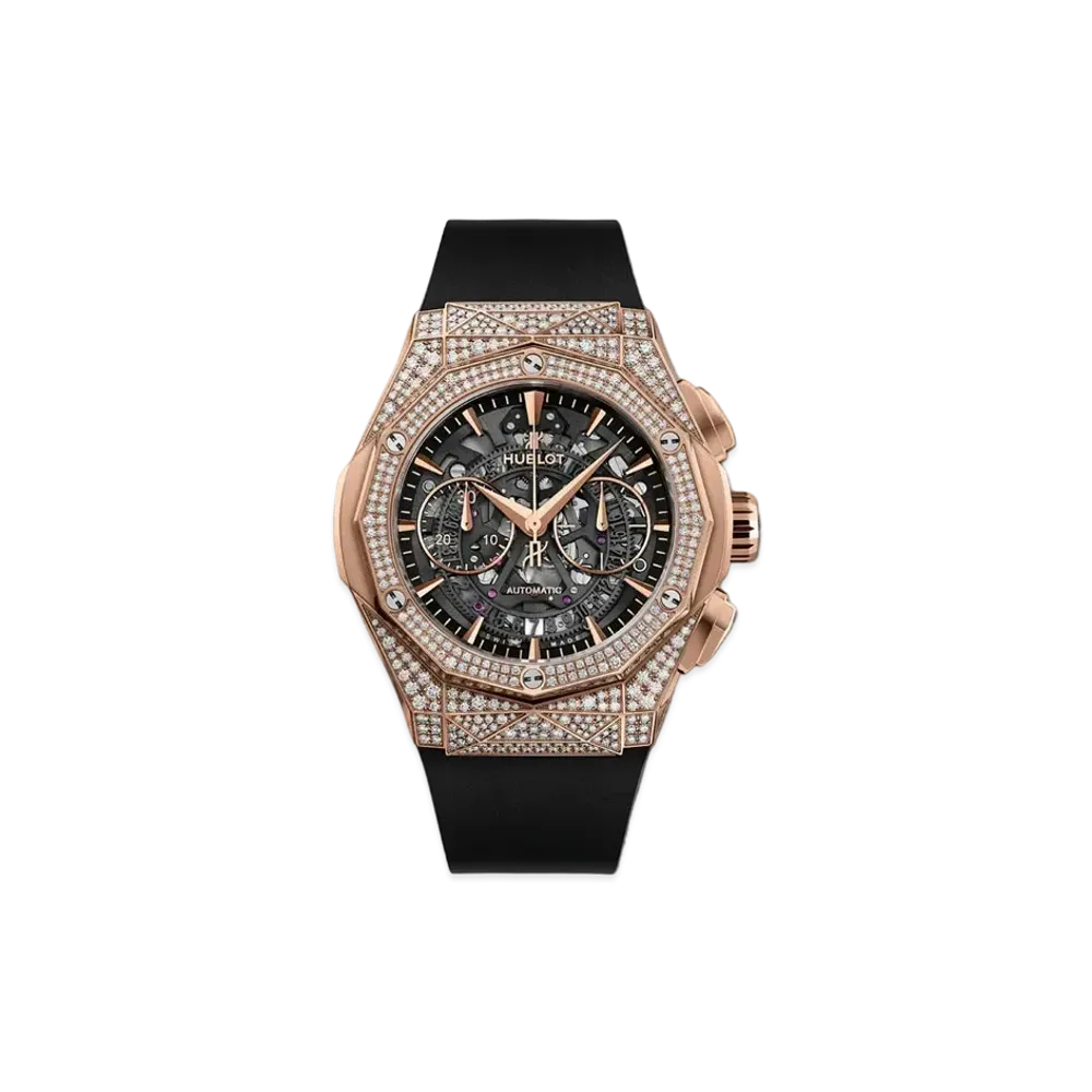 HUBLOT Classic Fusion Aerofusion Chronograph Orlinski King Gold Pave 45mm