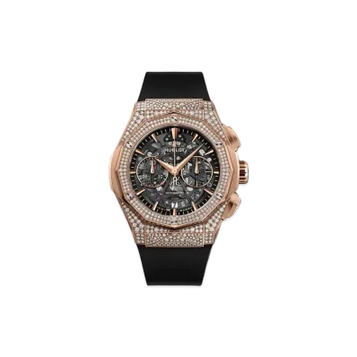 HUBLOT Classic Fusion Aerofusion Chronograph Orlinski King Gold Pave 45mm